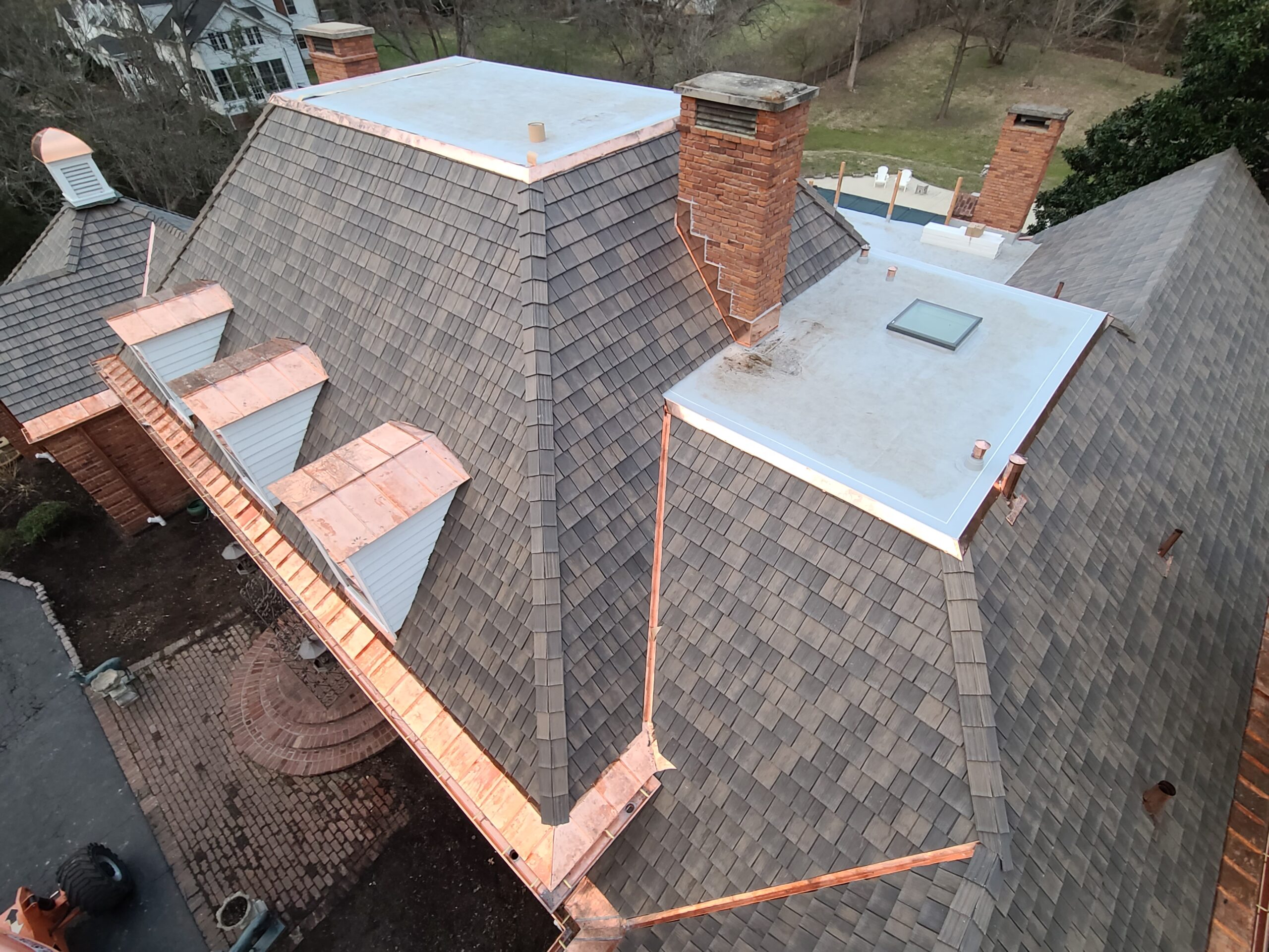 Custom Fabricated Copper Roof Bays